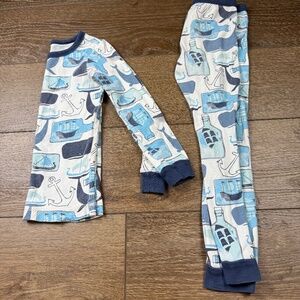 Tea Collection Nautical Theme Pajama Set Size 6 100% Cotton Fall Boys Sleep